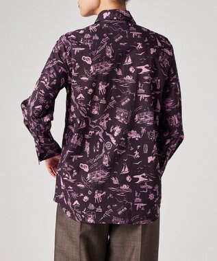 Paul Smith Travel Stories プリント シャツ マゼンダ