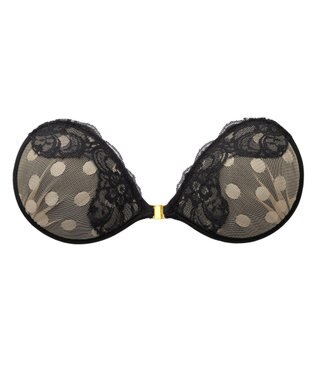 BRADELIS New York 【NuBra / ナチュラルタイプ】ヌーブラ・エアーライト ドットレース ブラック