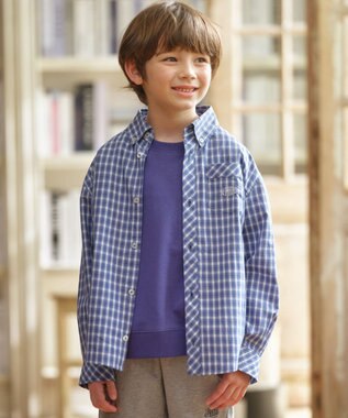 J.PRESS KIDS 【140-170cm】バックブル ミニ裏毛 半袖トレーナー ダルブルー系