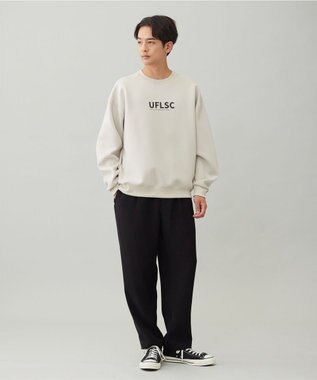 UNFILO MENS 【男女兼用】BEAUTY FORM JERSEY ロゴ クルー グレージュ