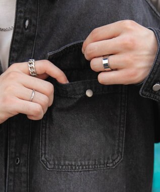 WEGO 【ユニセックス着用ITEM】 デニムBIGシャツ（LS） デニムブラックソノタ