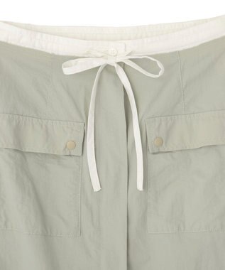 CRAFT STANDARD BOUTIQUE ナイロンダブルウエストIラインスカート Light Beige