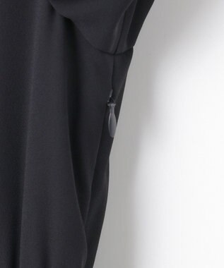 組曲 L 【KUMIKYOKU NAVY】ジョーゼットシフォン フリルワンピース ネイビー系