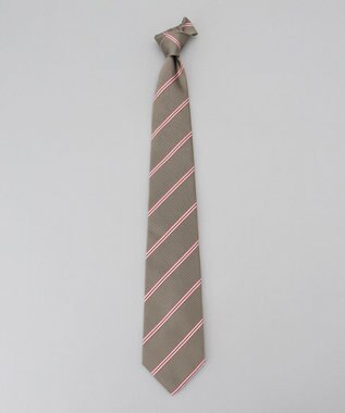 GOTAIRIKU  GOTAIRIKU別注【日本製】シルク ネクタイ_レジメンタル柄 ダークブラウン系1