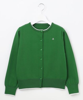 Feroux ロゴ刺繍ニット カーディガン パイングリーン系