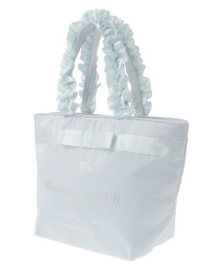 Maison de FLEUR ブランドロゴフリルハンドルトートSバッグ Light Blue