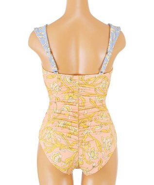 San-ai Resort（三愛水着楽園） 【SALE】【Reir　Premium】Columbia patch（Liberty Fabric)　 ワンピース水着 9号/11号 ピンク