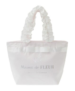 Maison de FLEUR ブランドロゴフリルハンドルトートSバッグ Light Pink