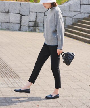 Tiaclasse 【洗える】裏ベロアジョーゼットジョグパンツ ブラック