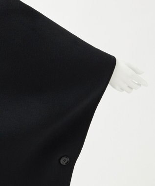 23区 【エステータ】ウールリバー ポンチョ コート ブラック