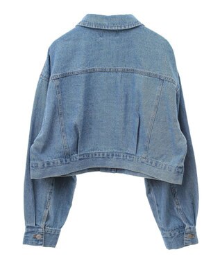 earth music&ecology フリンジロゴショート丈Ｇジャン Indigo