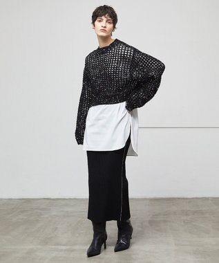 BEIGE， 【洗える】BROIS / ロング丈カットソー White