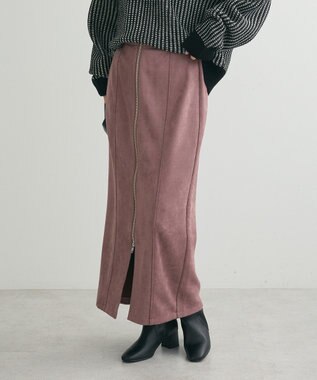 Green Parks ・ＥＬＥＮＣＡＲＥ　ＤＵＥ　スエードポンチＺＩＰスカー Pink