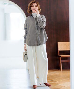 23区 S ナチュラルストレッチサキソニー バレル パンツ アイボリー系