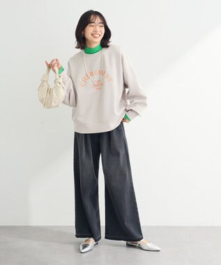 Green Parks ロゴ刺繍ダンボールプルオーバー Beige