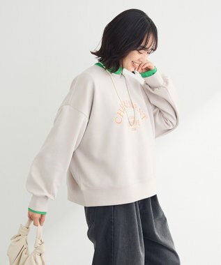 Green Parks ロゴ刺繍ダンボールプルオーバー Beige