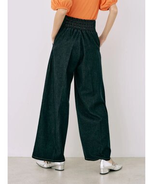 earth music&ecology フロントジップデニムパンツ Indigo