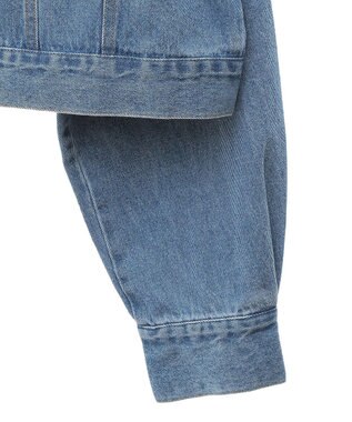 earth music&ecology フリンジロゴショート丈Ｇジャン Indigo