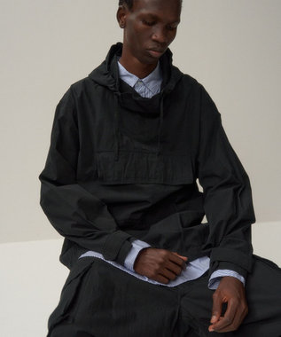 ATON ORGANIC COTTON WEATHER | アノラック - UNISEX BLACK