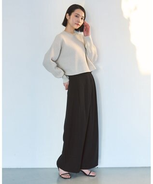 UNFILO 【WEB限定】ラメリンクス クロップドニット ベージュ