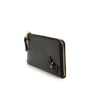 LANVIN en Bleu ペアル 薄マチLファスナー長財布 ブラック