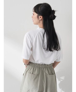 earth music&ecology スポーティー刺繍ロゴＴ Off White