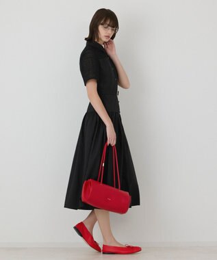GRACE CONTINENTAL レースドッキングフレアワンピース ブラック
