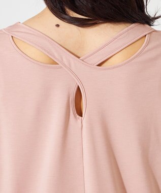 Chacott Chacott BALANCE バッククロスアクセントTシャツ グレイッシュローズ