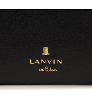 LANVIN en Bleu ペアル 薄マチLファスナー長財布 ブラック