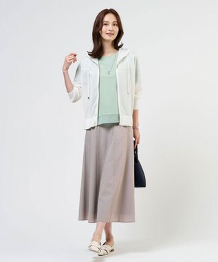 J.PRESS LADIES 【WEB限定カラーあり】アキハ BREEZE COOL フレア スカート モカ系