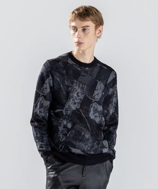 JOSEPH HOMME 【新柄】モロッカンジャガード　クルーネックニット ブラック系5