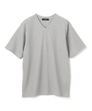 JOSEPH HOMME 新素材【清涼感】メランジクロスジャージー　Vネック半袖カットソー ライトグレー系