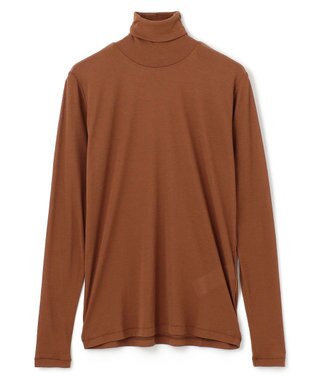 BEIGE， 【洗える】SORE / シアーコットンハイネックカットソー Brown