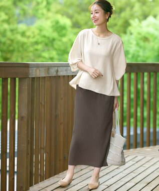 Tiaclasse 【選べる】フレア＆タイトカノコスカート セミタイト：カーキ