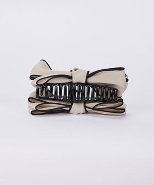 Tiaclasse パイピングリボンバンスクリップ オフホワイト