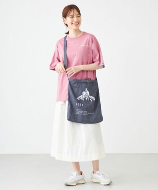SHARE PARK LADIES 【撥水加工】イージーデニム２WAYロゴバッグ ネイビー系