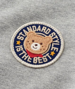 MIKI HOUSE HOT BISCUITS 【80-120cm】 立体ロゴ×キャラクタートレーナー グレー