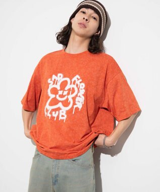 WEGO 【ユニセックス着用ITEM】スノーダイグラフィックT オレンジ