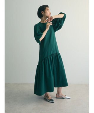 Green Parks armonia.ボリュームギャザーワンピース Green