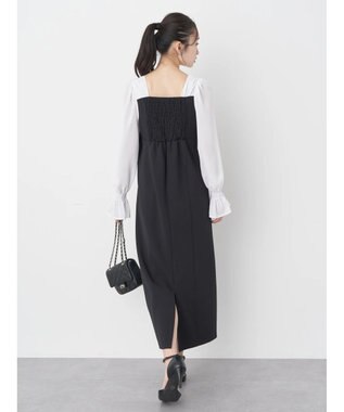 earth music&ecology ショルダードッキングワンピース Black