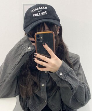 WEGO コーデュロイロゴキャップ ブラック