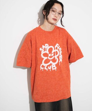 WEGO 【ユニセックス着用ITEM】スノーダイグラフィックT オレンジ