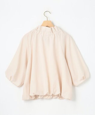 組曲  ギャザーリボン バルーンブラウス グレージュ系