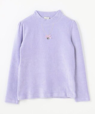 ANY KIDS ハイネック長袖カットソー ラベンダー