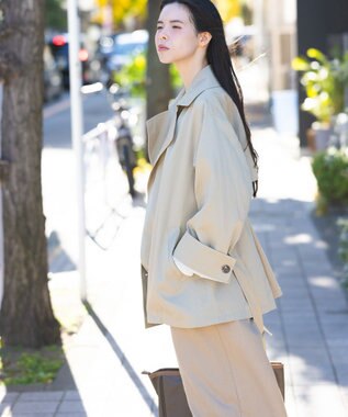 CRAFT STANDARD BOUTIQUE ワイドカフスミディトレンチコート Beige
