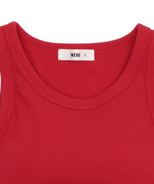 WEGO 【カップ付きインナー/SMサイズ展開】なちゅ盛れカップインアメスリタンク レッド