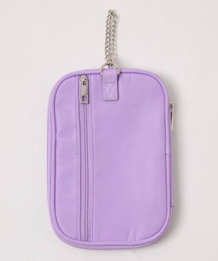 WEGO ソフトタッチアクリルスタンドポーチ ライトパープル