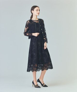 GRACE CONTINENTAL リバーレースジャケット ブラック