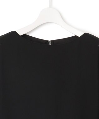 23区 S 【APPLAUDIR】シフォンジョーゼット コンビドレス ブラック系