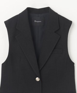 GRACE CONTINENTAL ブッチャーテーラーベスト ブラック